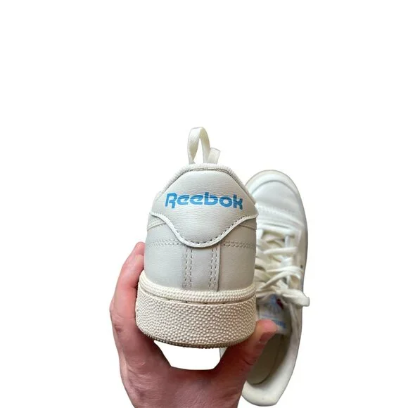 Reebok Club C 85 Vintage Sneakers – White with Blue Logo, Women’s 8 / Men's 6.5 - Picture 13 of 13